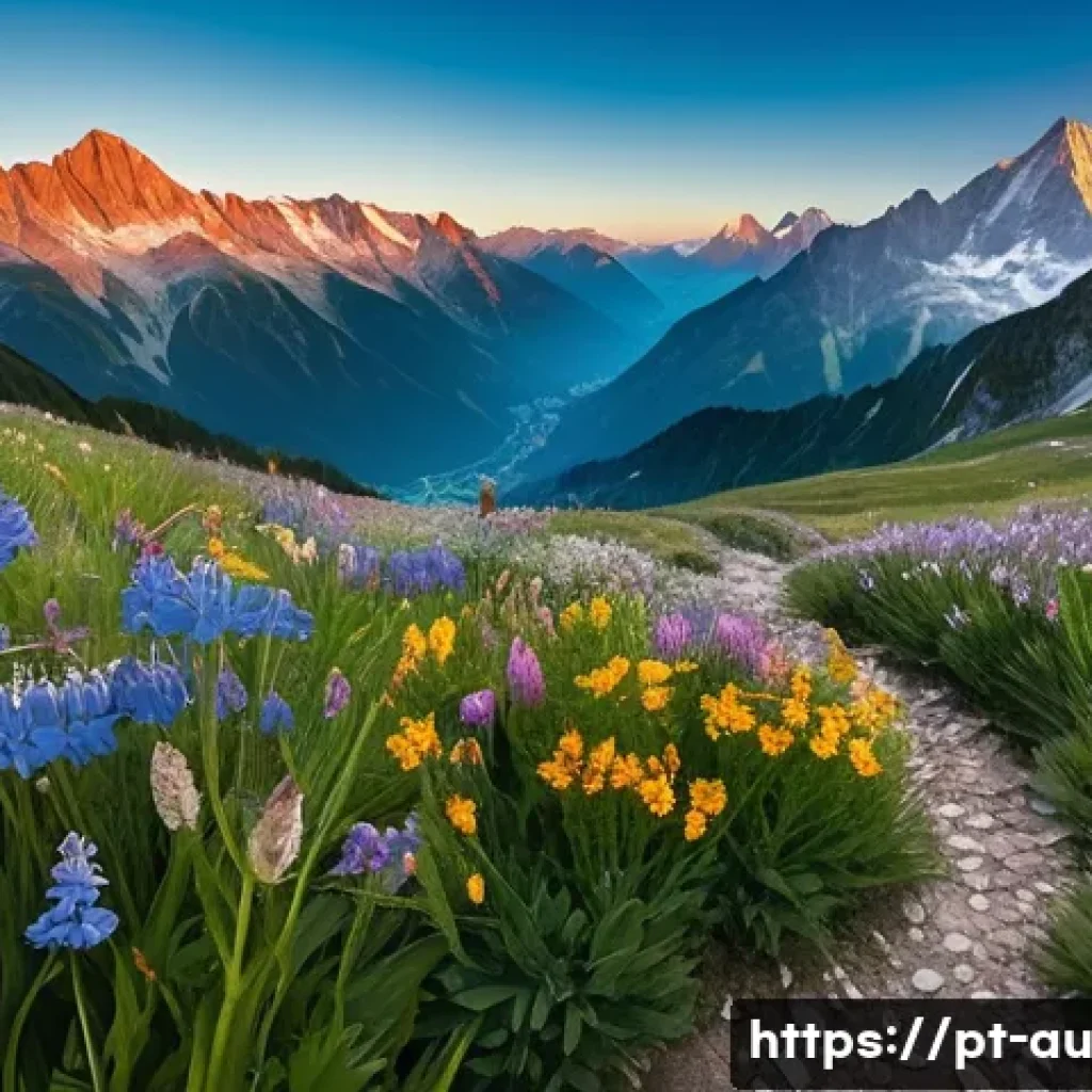 오스트리아 등산 코스 추천 - **Prompt 1: Majestic Alpine Panorama at Sunrise**
    A breathtaking panoramic view of the Austrian ...