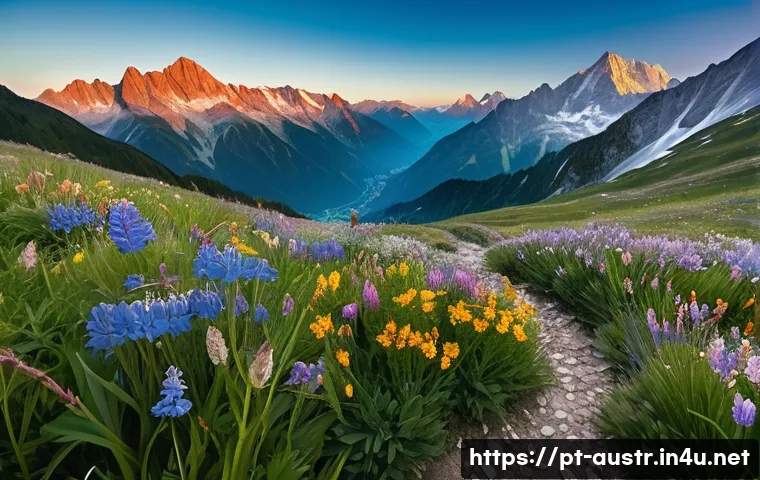 오스트리아 등산 코스 추천 - **Prompt 1: Majestic Alpine Panorama at Sunrise**
    A breathtaking panoramic view of the Austrian ...