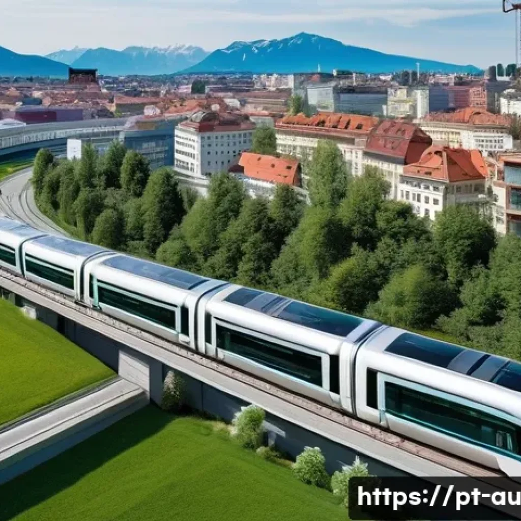 오스트리아의 1인당 GDP와 경제력 - **Prompt:** A dynamic, wide-angle aerial shot of a bustling Austrian city, blending modern innovatio...