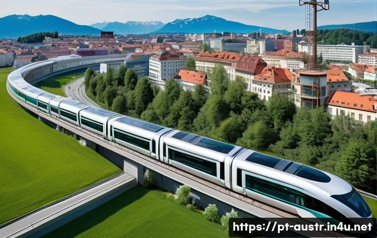 오스트리아의 1인당 GDP와 경제력 - **Prompt:** A dynamic, wide-angle aerial shot of a bustling Austrian city, blending modern innovatio...